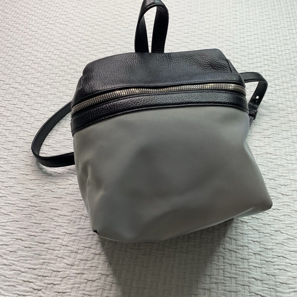 KARA DESIGNER VERY RARE Backpack Genuine Pebble Leather Silver Reflective Small
